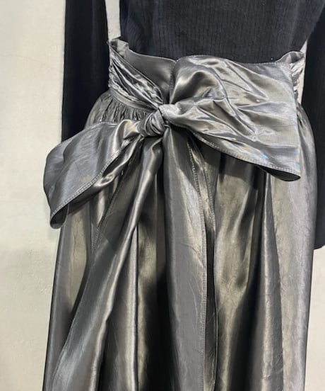 Ribbon Circular Satin Skirt SV