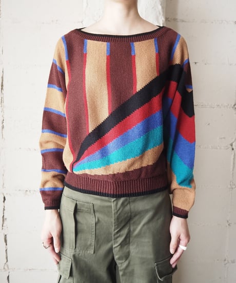 Multi Color Dolman Sleeve Knit BEBRRE