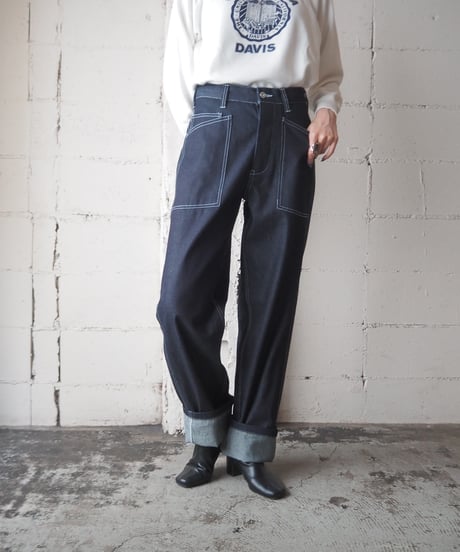 White Stitch Trousers Working Denim NV
