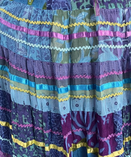 Embroidery Pattern Design Tiered Skirt PURBL