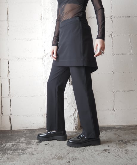 ISSEY MIYAKE Mini Skirt Layered Pants BK