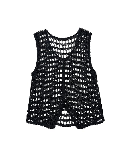Beads×Crochet Vest BK