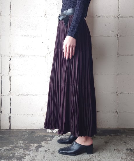 Pleated Tiered Skirt DBR