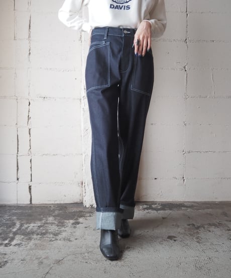 White Stitch Trousers Working Denim NV