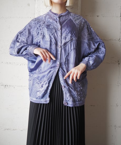 Patchwork Many Material Blouse PUR