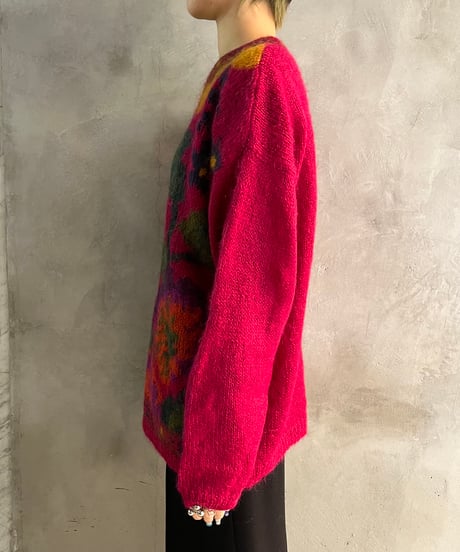 Flower Pattern Mohair Knit PIYE