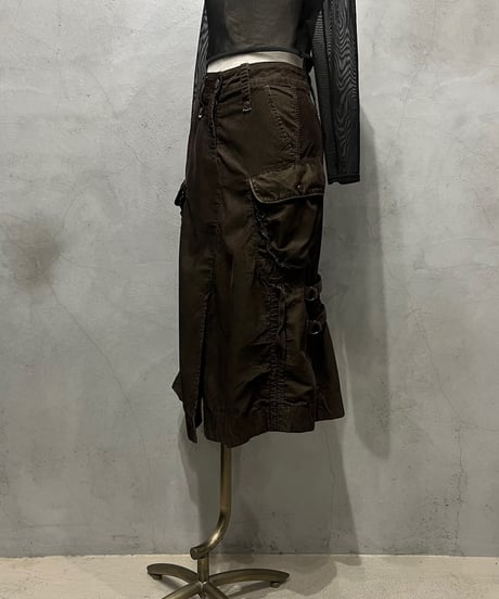 MARITHE FRANÇOIS GIRBAUD Corduroy Belted Skirt BR