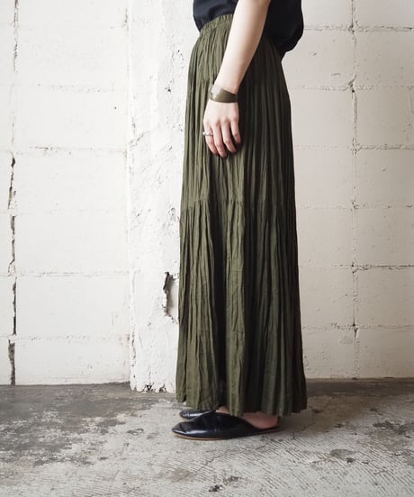 Tiered Easy Long Skirt