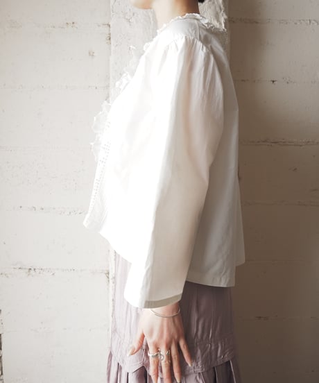 1920〜30's Euro Frilled Blouse WH