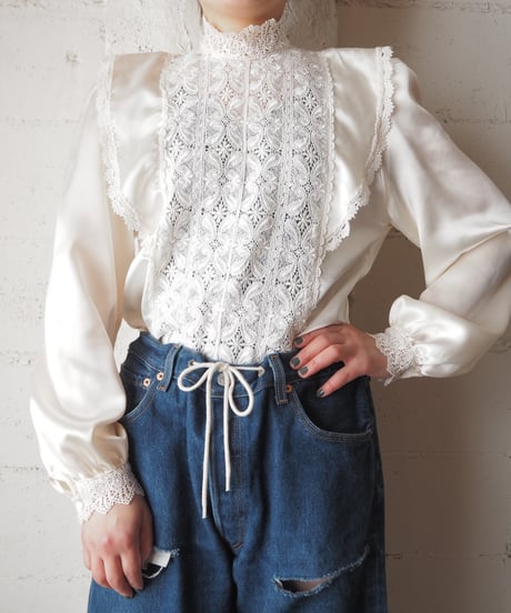 Front Lace Frill Design Blouse IV