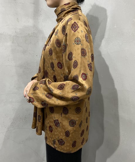 Stand Collar Small Pattern  Blouse BR