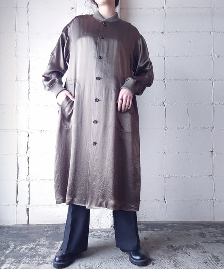 【Orfeo ORIGINAL】Satin Blouson Coat