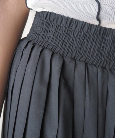 Pleated Easy Long Skirt BK