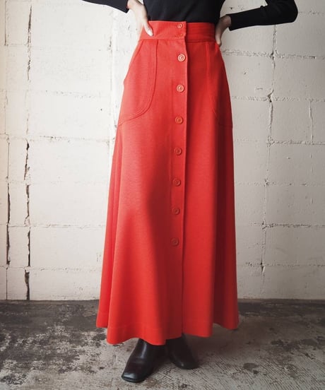 1970's Vintage Front Button Skirt RE