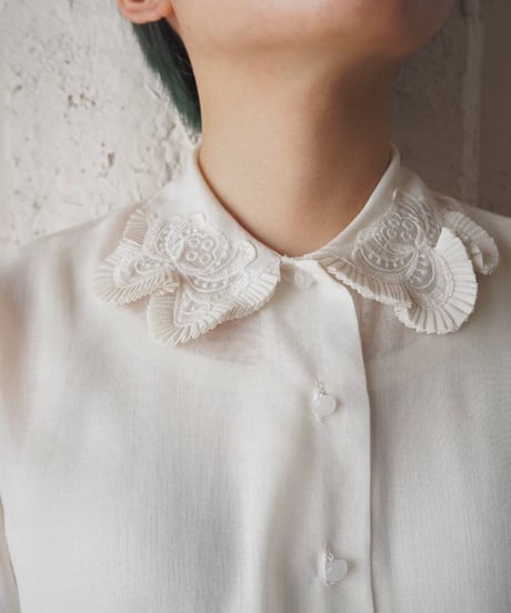 1960s Lace Collar Short Blouse IV