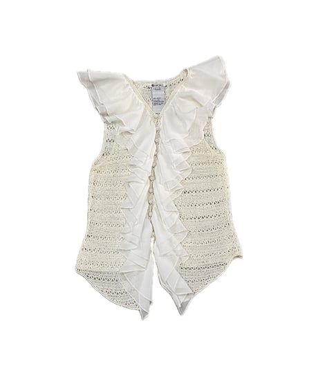 Ruffle Frill×Crochet N/S Tops IV