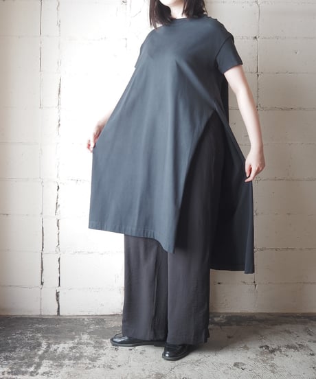Acne Studios Deep Slit Tee Shirt Dress BK
