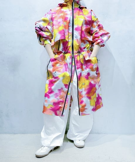adidas by STELLA McCartney Marble Print Long Parka ORPI