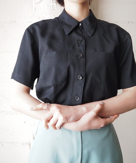 Basic Rayon Short Sleeve Shirt BK