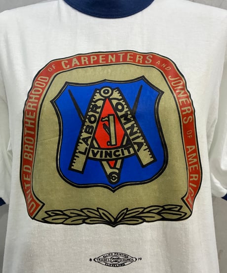 1980's American Labor Unions Print Ringer Tee WHNV