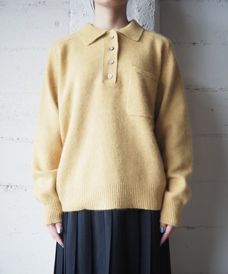 Angora Mix Polo Sweater YE