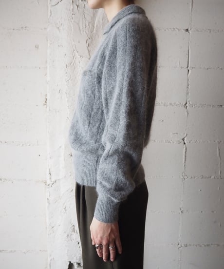 Angora Mix Collar Knit GR