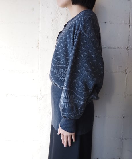 Waist Long Rib Pattern Knit GR
