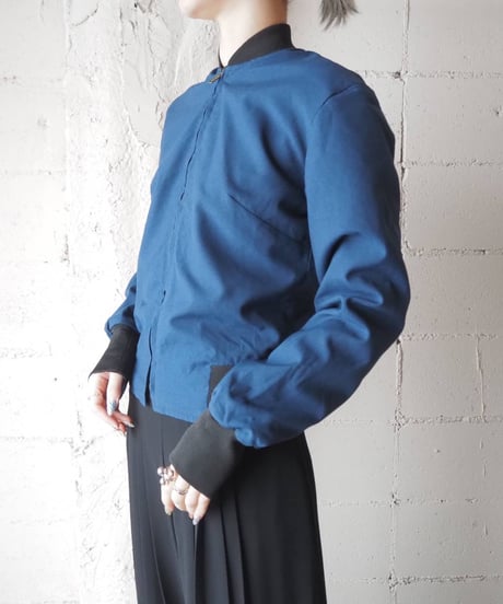 Cropped Zip Up Blouson NVBK