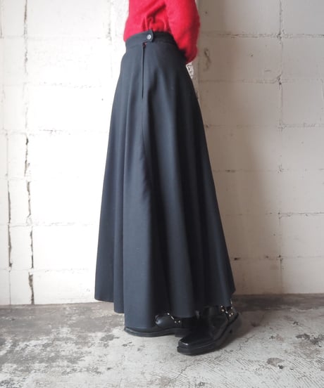 Wool Circular Skirt BK