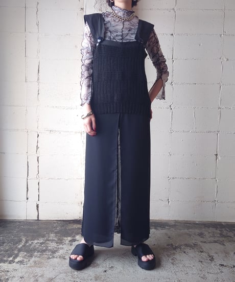 Knit×Linen Bustier BK