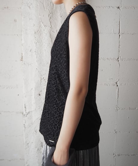 Calvin Klein Leopard Lame Opal Velour Cutsewn BK