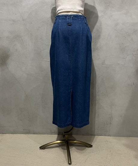 Denim Tuck Tight Skirt BL