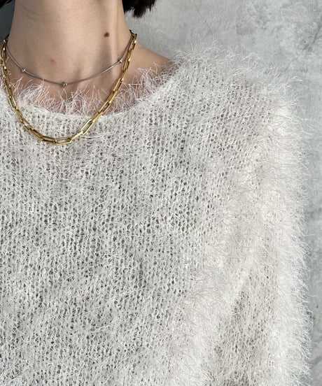 Shaggy Design Knit WH