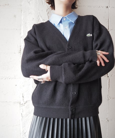 LACOSTE Vneck Cardigan BK
