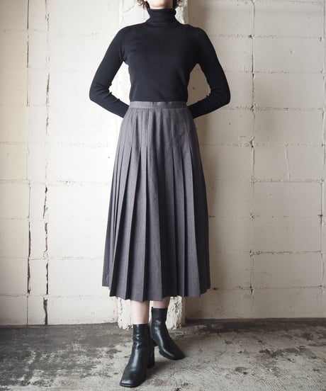 Check Pleated Skirt GR