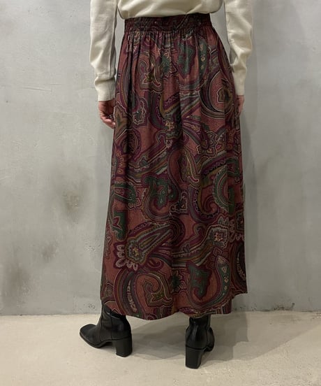 Paisley Pattern Flared Skirt