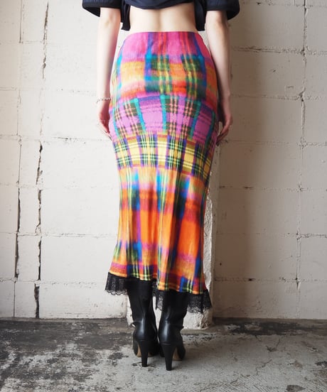 Desigual  Colorful Plaid Tight Skirt PIORYE