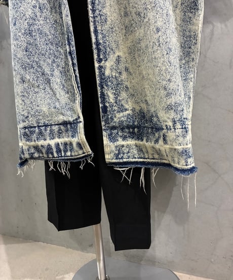MSGM Chemical Wash Design Denim Coat LBL
