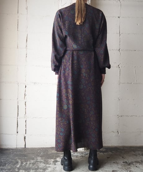 Calvin Klein Flower Pattern Silk Dress DPUR