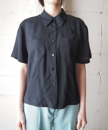 Basic Rayon Short Sleeve Shirt BK