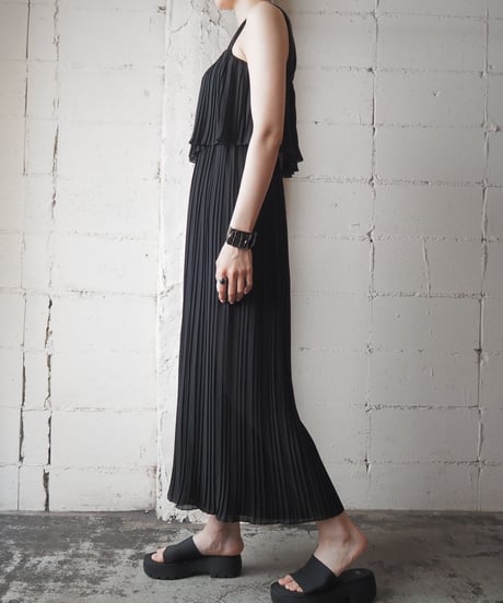 Pleated Camisole Jampsuit BK