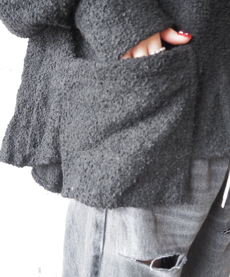 Poket Design Wool Jacket BK