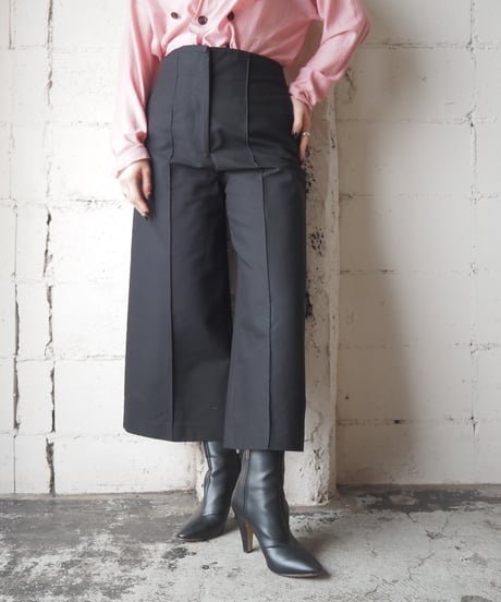 BIMBA Y LOLA Wide Cropped Pants BK