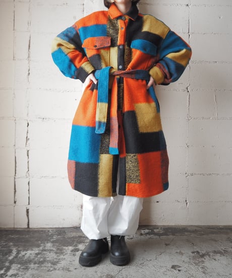 Desigual Colorful Wool Coat ORBLYE