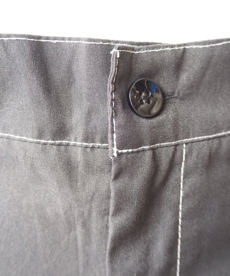 White Stitch Cargo Pants BK
