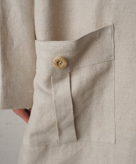 Collarless Removable Sleeve Coat BE