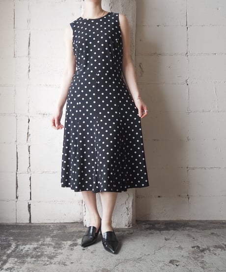 LAUREN Ralph Lauren Sleeveless Dot Dress BKWH