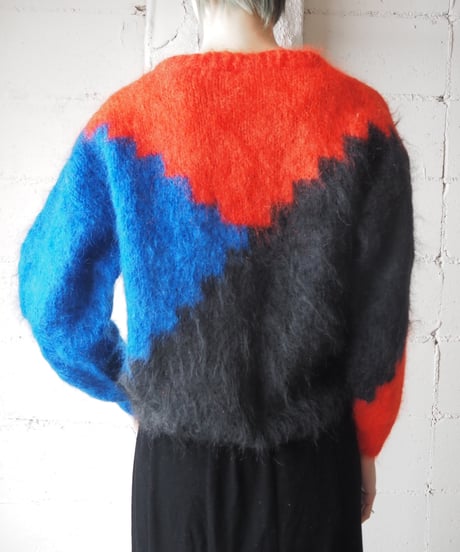 Tricolor Mohair Mix Knit BKREBL