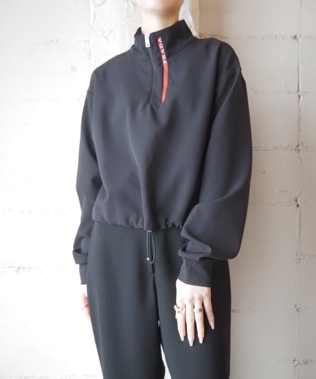 PRADA Stand Collar Half Zip Jacket BKRE