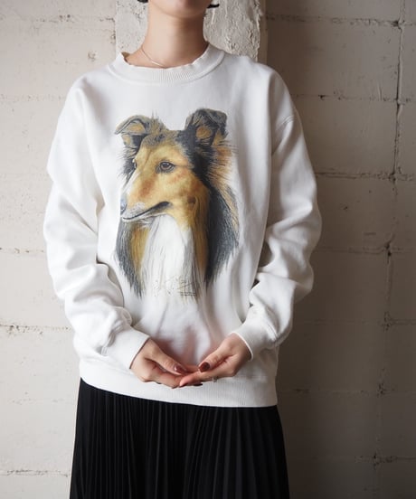 Dog Print Sweat WH